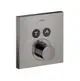 AXOR-HG-AXOR-ShowerSolutions-Thermostat-Unterputz-eckig-fuer-2-Verbraucher-Polished-Black-Chrome-36715330 gallery number 1